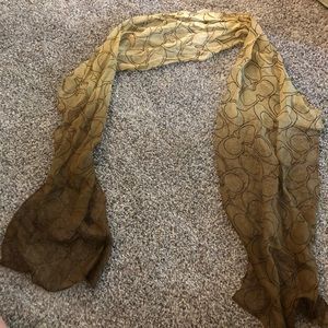 Authentic coach scarf - brown and tan